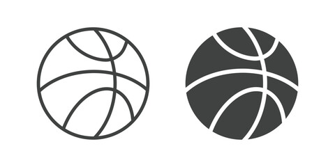 Obraz premium Basketball icon. Line and glyph solid icon