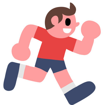 Determined male runner jogging outdoors for endurance and stamina training.