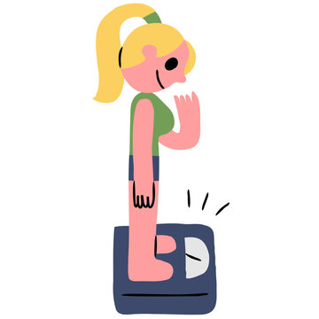 Person stepping on a weighing scale for successful weight management.