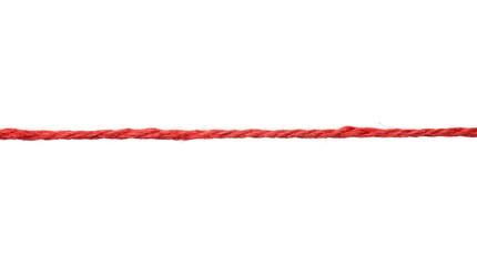 Single straight red cotton rope line stretched horizontally isolated on transparent background for web design. © Png ProTeam