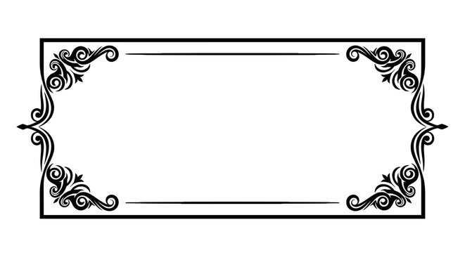 Ornate Rectangular Frame Border Design.