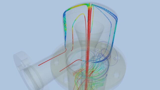 Cyclone airflow simulation - CFD simulation Computational fluid dynamics
