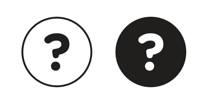 Question mark icon for ui app design and web designs