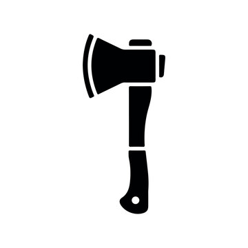 Minimalist Axe Silhouette Vector Icon