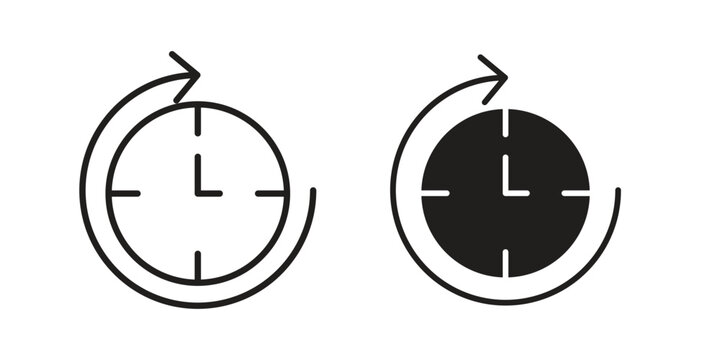 Time forward icon for ui app design and web designs