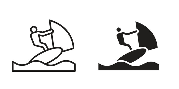 Windsurf icon for ui app design and web designs