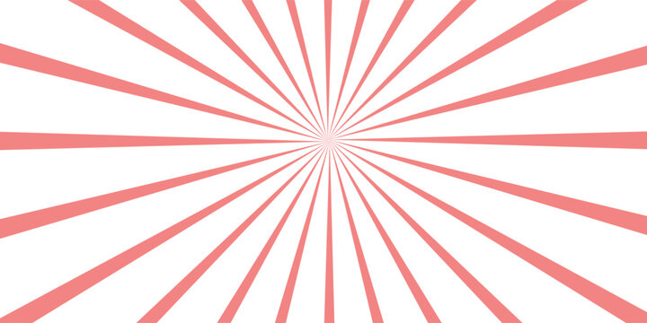 Retro background with rays or stripes in the center. Sunburst or solar burst retro background. Starburst abstract background. Vector illustration