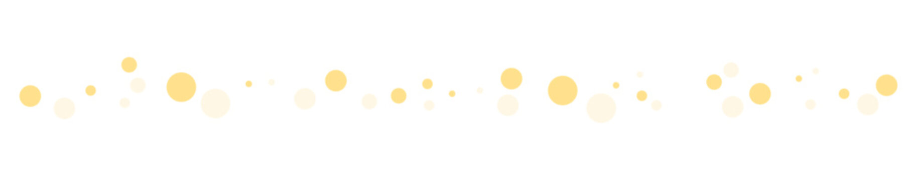 Cute yellow circle polkadot border confetti vector illustration
