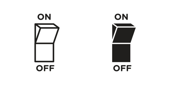Switch icon in black and white. clipart and line style icons