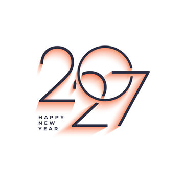 2027 new year logo. 2027 happy new year Design elements for invitation, calendar, greeting card, etc.