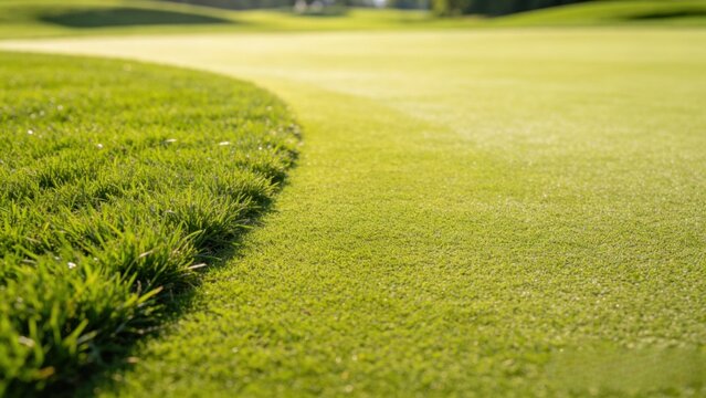 Golf course fairway green turf