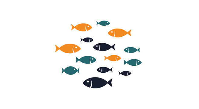 School of Colorful Fish Swimming 1.