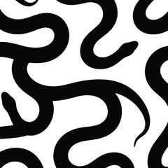 Fototapeta premium Snake Wallpaper Set Collection Silhouette Vector Pattern Background Illustration Creative Design Template 