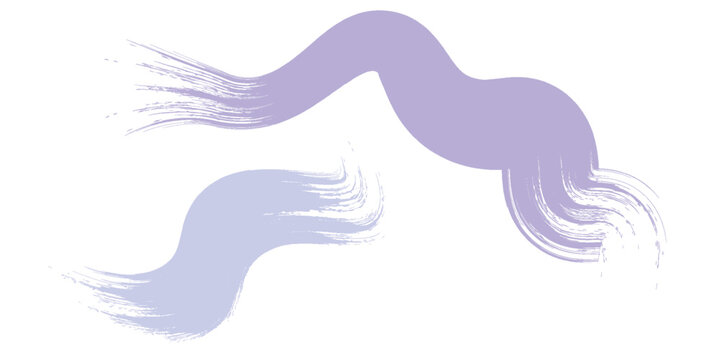 Flowing curves and brush strokes in Japanese style. Vector illustration. EPs 10