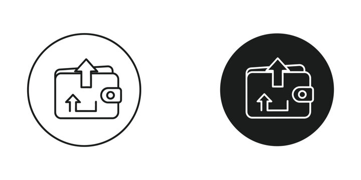 Uploading or syncing files icon with circular background