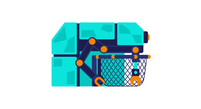 Colorful Pixelated Treasure Chest With Locking Mechanism.
