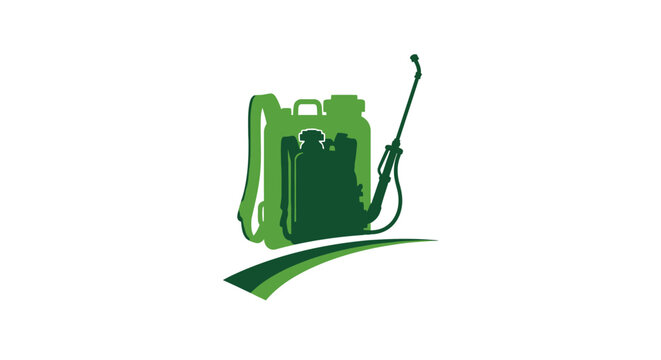 Portable green backpack sprayer for gardening and agriculture.