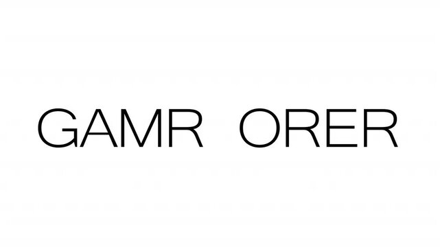 Minimalist Black Game Over Thin Text Animation on White Background
