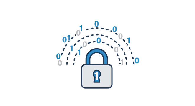 Digital Security Lock with Binary Code Data Flow