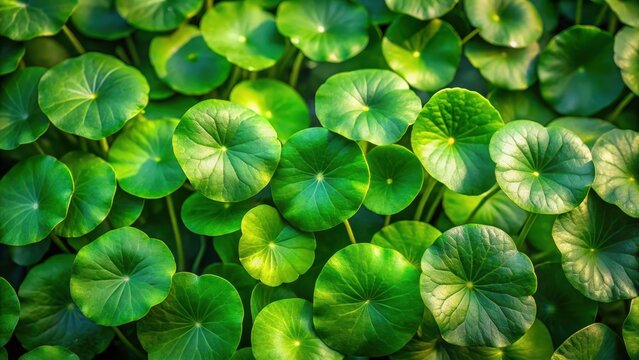 Dense fresh centella asiatica patterns