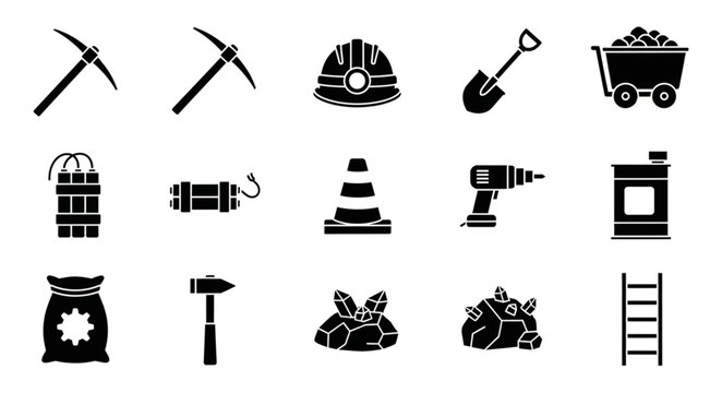 Collection of Construction and Building Tools Icons.