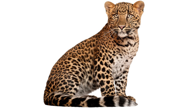 cheetah, tiger, isolated on white
