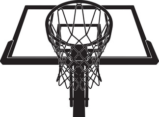 Basketball Hoop and Backboard Silhouette Isolated on White Background (2) © Silhouette Studio