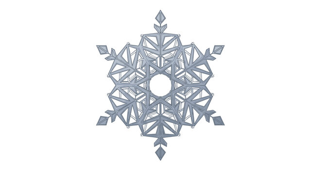 Intricate Crystal Snowflake Ice Formation Pattern.