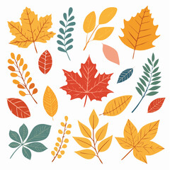 Fototapeta premium Autumn Leaves Collection