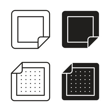Nicotine patch icon Isolated flat vector in outline and solid black