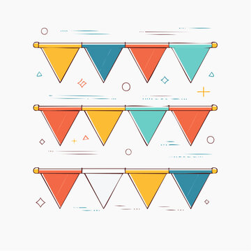 Colorful Bunting Flags Illustration
