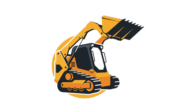 Yellow Skid Steer Loader Machine.