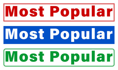 Three colorful most popular banners with different background colors © Gullaa