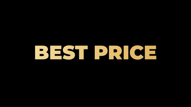 Best Price text line animation video