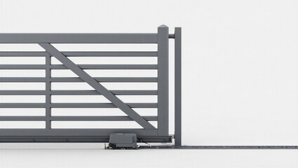 Automatic sliding security gate mechanism with automatic security mechanism technology property