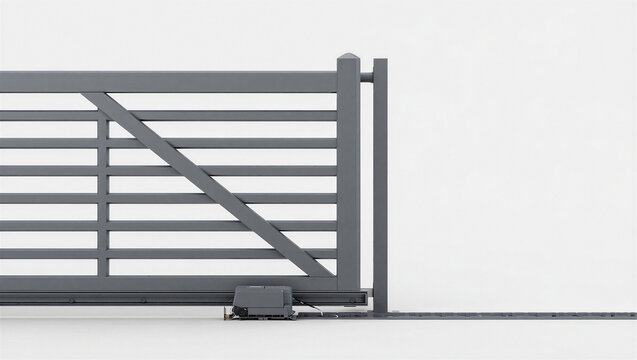 Automatic sliding security gate mechanism with automatic security mechanism technology property