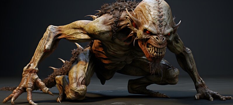 Kraken goblin humanidad full body,generative AI