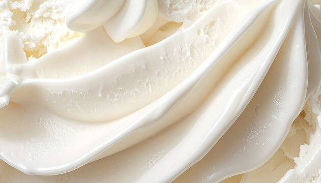 Macro Swirled Fresh White Cream