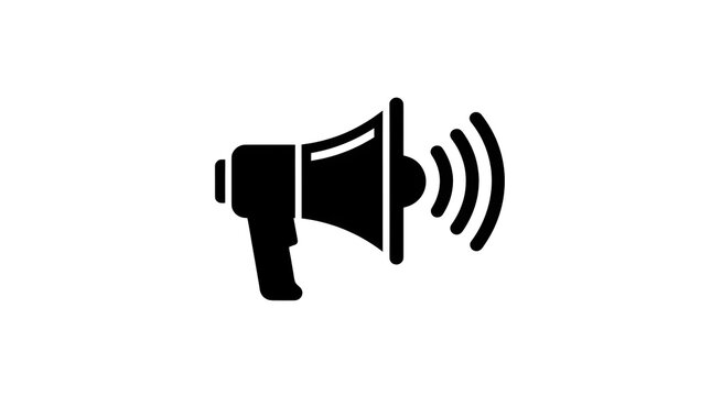 Megaphone icon with sound waves emanating from it signifies an announcement or broadcast.