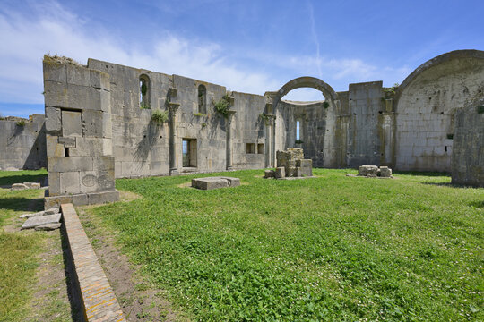 Ancient Holy Trinity Abbey ruins in Venosa, Italy