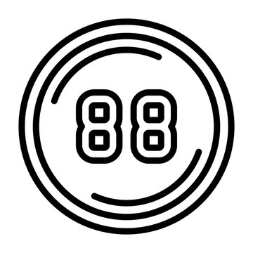 Eight eight Vector Icon