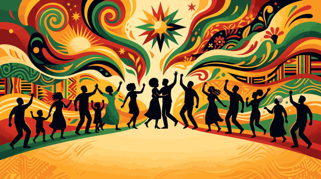 Juneteenth Celebration Vector Illustration