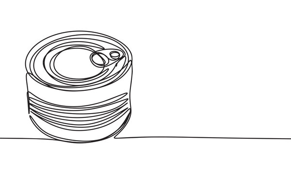 Metal tin can One Line Continuous Style