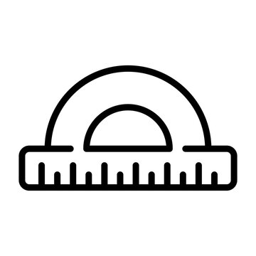 Protractor Vector Icon