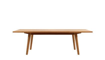 Fototapeta premium Wooden dining table isolated on white background