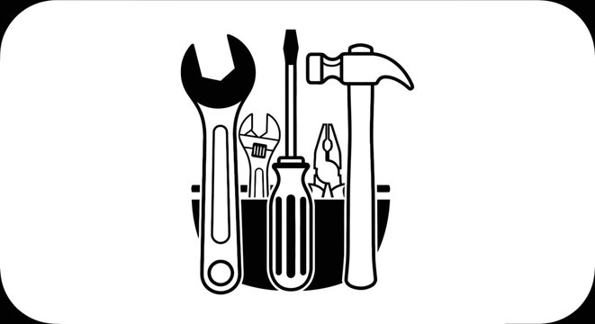 Tools in a tool box.