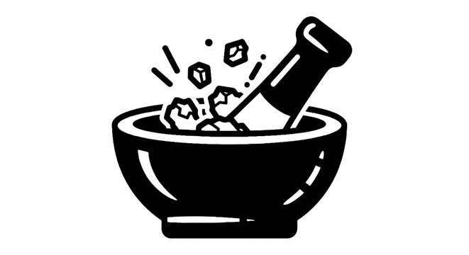 Mortar and Pestle Kitchen Tool.