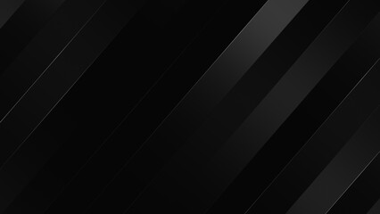 Obraz premium Dark black metallic diagonal stripe background for luxury branding, corporate presentation, technology wallpaper and modern digital design