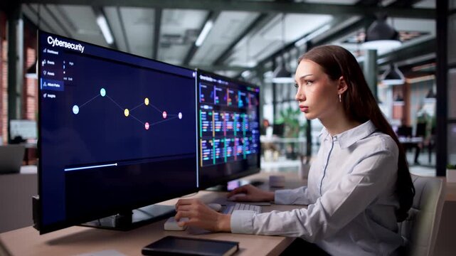 Cybersecurity Analyst Reviews Network Threats