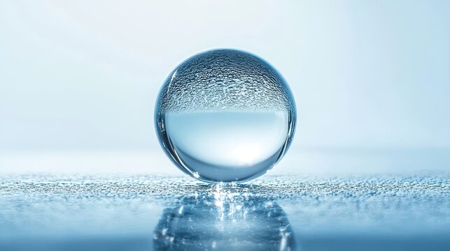 Water contact angle measurement perfect spherical geometry large droplet superhydrophobic surface extreme water repulsion minimal contact